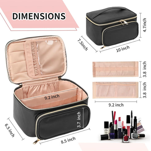 OCHEAL Makeup Bag, Large Multifunctional Organizer with Zipper Pouch for Women, Girls, and Cosmetics Storage