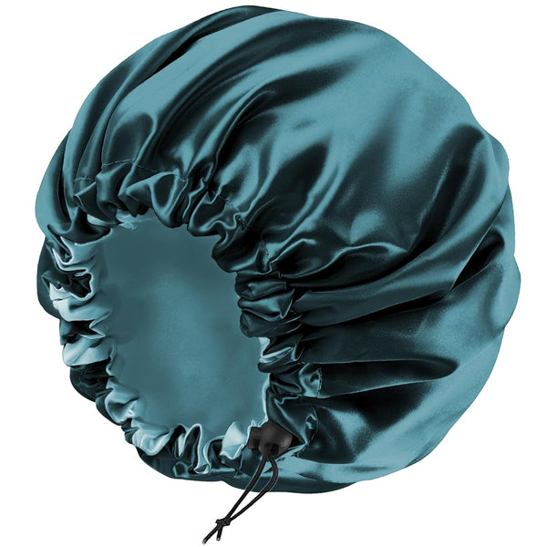 Satin Bonnet Silk Bonnet for Curly Hair, Large Double-Layer Adjustable Bonnets for Sleeping, Braid Bonnet
