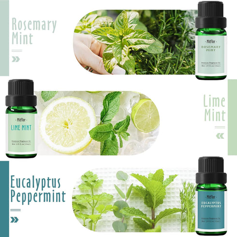 Set, Fragrance Oil, MitFlor Hotel and Mint Fragrance Oils Soap Candle Making Scents, Essential Oils for Diffusers