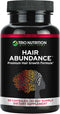 TRIO NUTRITION Biotin Hair Abundance | Hair Growth Vitamins 10000mcg | Collagen & Keratin Boosted | 30 Day Supply