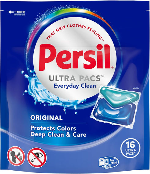 Persil Ultra Pacs Original Everyday Clean Laundry Detergent, 16 Count