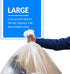 Reli. SuperValue Heavy Duty Trash Bags, 55-60 Gallon, Clear, 50 Count, Made in USA, Multi-Use Garbage Bags