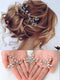 Heread Crystal Bride Wedding Hair Pins, Rhinestones Bridal Hair Accessories Head Piece for Women and Girls (Pack of 3)