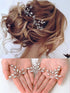 Heread Crystal Bride Wedding Hair Pins, Rhinestones Bridal Hair Accessories Head Piece for Women and Girls (Pack of 3)