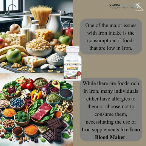 Kappa Nutrition 9 in 1 Advanced Complex - 90 Capsules with Iron, Vitamin C, Folate, B12, and More