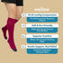 Wellow Knee High Compression Socks for Men & Women |Made with Viscose from Bamboo | Nurses & Pregnancy Support |