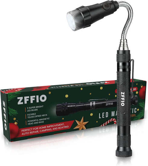 ZFFIO Gifts for Men Stocking Stuffers for Adults Christmas - Magnetic Flashlight Pickup Tool White Elephant Gifts
