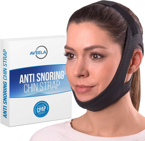 Chin Strap for Sleeping - Anti Snoring Device for Men and Women, Double Airflow Jaw Strap, Medium for CPAP Users