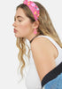 Knotted Headband for Women - Lollipop Candy Charms Crystal Jeweled Top Knot Hairband, Funny Gifts for Girls