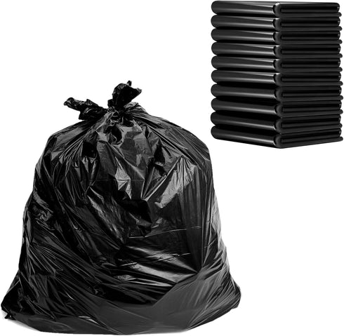 PetsHome 13 Gallon Trash Bags, 100 Count, Extra Thick Leak Proof Kitchen Rubbish Bags for Home, Office, School, Black