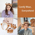 4Pcs Makeup Headband with Absorbent Wristband - Cute Giraffe Skincare Hair Bands for Face Wash