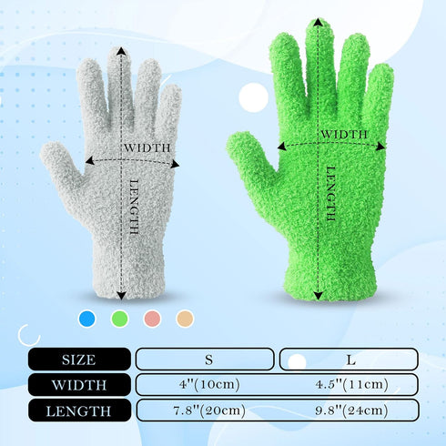 Evridwear Microfiber Gloves for Plant Dusting, Reusable Leaf Cleaning Gloves for Houseplants and Furniture