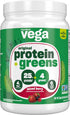 Vega Protein and Greens Protein Powder - Mixed Berry (11 Servings) - 25g Plant Based Protein Plus Veggies