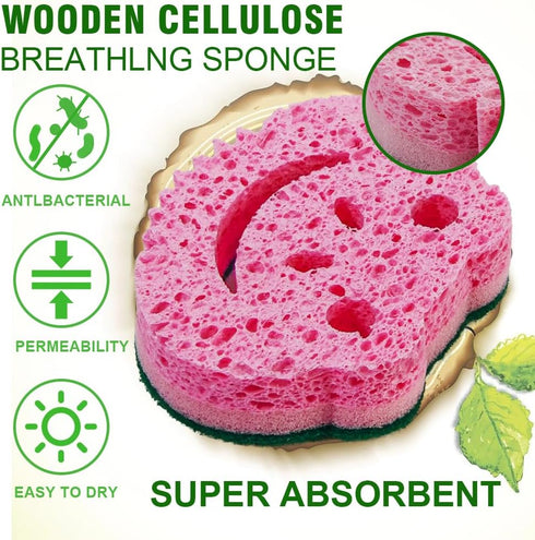 SmilePowo 12 Pack Scrub Sponge, Dual-Sided Multi-Functional Premium Cleaning Sponges for Kitchen, Bathroom & Furniture