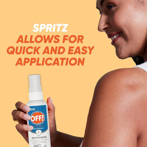 OFF! Defense Insect Repellent Spritz, Picaridin Bug Spray with Long Lasting Protection from Mosquitoes, 4 oz
