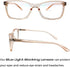 Readerest Blue Light Blocking Glasses, Thin Reflective Lens, Anti-Glare Eyeglasses