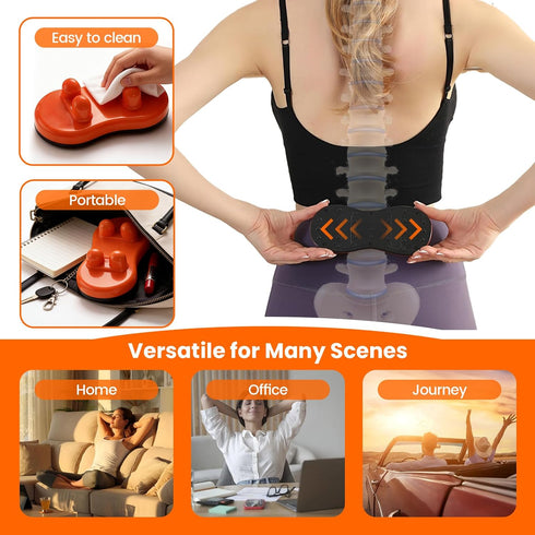 Manual Back Massager, Trigger Point Massage Tool for Neck, Shoulder, Back, Pelvis & Full Body, Pain Relief, Stretching