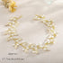 Unicra Wedding Leaf Hair Vine, Bridal Pearl Headpiece, Gold Hair Accessories for Brides and Bridesmaids
