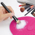 Makeup Brush Cleaner Mat, Silicone Brush Cleaning Mat Big Size with Suction Cup for Makeup Brush Cleaning (Hot Pink)