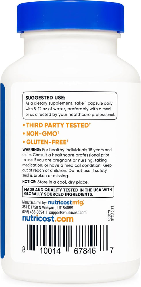 Nutricost Apigenin 50mg, 180 Capsules - Non-GMO, Gluten Free, Vegan Supplement