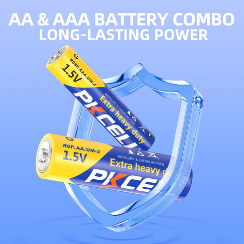 PKCELL 80 Count, 40 40 Pack, 1.5V AA Batteries & AAA Batteries Double A Batteries and Triple A Batteries Combo