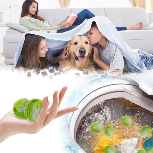 Pet Hair Remover for Laundry, 12 PCS Reusable Lint Catcher, Washing Machine Hair Catcher, Dryer Balls for Dog Cat Fur