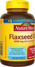 Nature Made Flaxseed Oil 1000 mg, 100 Softgels, Fish Free Omega 3 Supplement for Heart Health Support, 100 Day Supply