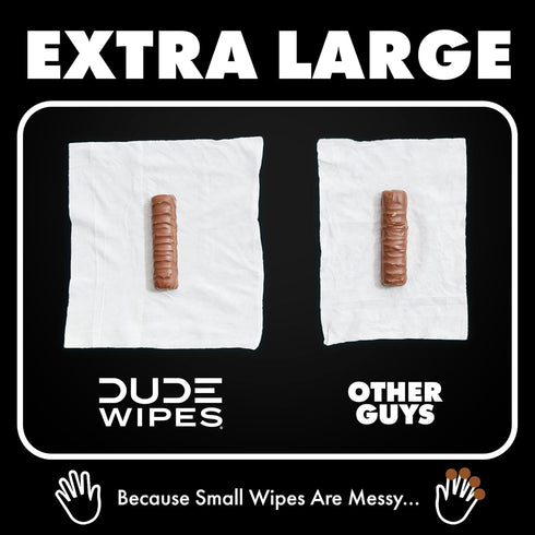DUDE Wipes - 6 Pack Flushable Wipes for Adults, 288 Wipes - Odor Destroyer XL Wet Wipes with Clean Scent Technology