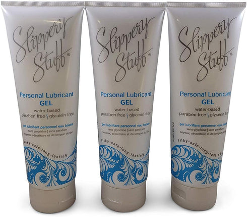 Slippery Stuff Water-Based Longlasting Personal Lubricant Gel, 8 oz (3 Pack)