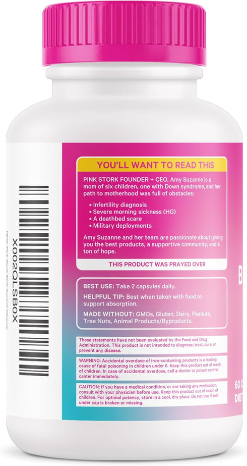 Pink Stork Birth Control Cleanse for Hormone Balance, with Chaste Tree Berry, Magnesium, Selenium, 60 Capsules