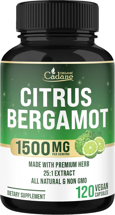 Cadane Citrus Bergamot Supplement | Heart & Immune System | Vegan, Non-GMO