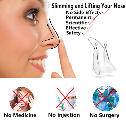 Lenlorry Nose Shaper Clip, Unisex Rhinoplasty Tool, Soft Silicone Nose Lifter and Slimming Device