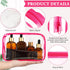 Weewooday 12 Pieces Clear Cosmetics Bag, Waterproof PVC Zippered Toiletry Carry Pouch for Vacation Bathroom