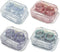 4 Pack Clear Contact Lens Case Travel Kit, Cute Holder with Tweezers Remover Tool, Soak Storage for Travel & Home