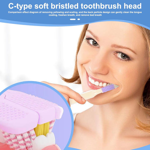 Mluyeri 4-Pack Set, Medium Toothbrush Bulk Toothbrushes for Kids & Adults with Special Needs, Multi-Angle Cleaning
