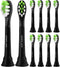 Compatible Philips Sonicare W DiamondClean Replacement Toothbrush Heads HX6062 HX6063 HX6064, Whitening, 10 Pack, Black