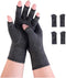 Donfri 2 Pairs Fingerless Arthritis Compression Gloves for Pain Relief, Anti-Slip, for Women and Men, S Size