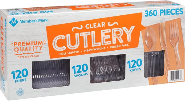 MEMBERS MARK Member's Mark Clear Cutlery Combo Pack, 360 Count