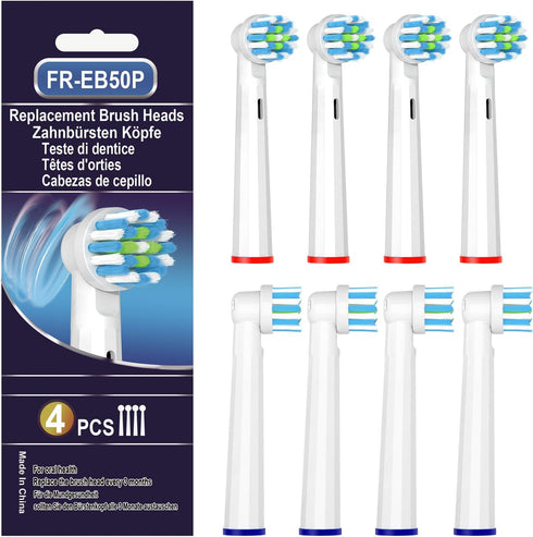 BKIX Replacement Toothbrush Heads for Oral B, Cross Sensitive Electric Brush Head Refills, Medium Softness
