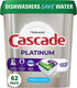 Cascade Platinum Dishwasher Soap Pods, Actionpacs + Oxi with Dishwasher Cleaner and Deodorizer, Fresh, 62 Count