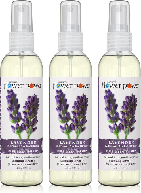 Air Freshener Spray | Lavender 4 Fl Oz | Pack of 3 | Non-Aerosol Plant-Based Odor Eliminator