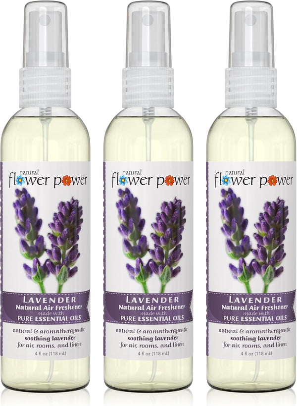 Air Freshener Spray | Lavender 4 Fl Oz | Pack of 3 | Non-Aerosol Plant-Based Odor Eliminator