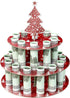 XiaosRen 1PCS Cardboard Red Christmas Money Holder with 24 Holes, Cash Holder for