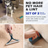 Pet Hair Remover 3-Pack, Dog Cat Lint Shaver Cleaner Pro, Portable Carpet Scraper and Fuzz Rollers