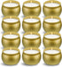 Tuyai Set, 12 Pack 4 oz Scented Candles Gift Natural Soy Wax Single tin for Family Gatherings, Festive Candles