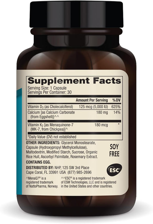 Dr. Mercola Calcium with Vitamins D3 & K2 - 30 Servings Dietary Supplement for Bone and Organ Health