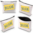 TOBGBE Believe Makeup Bag, Funny Gift for Women, TV Show Merchandise, Soccer Football Lover Travel Case
