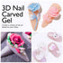Ownest 12 Colors Sculpture Painting Nail Gel Set, 3D Nail Carved Gel Sculpture Creative Painting Glue