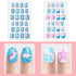 Laza 120pcs Children Nails Press On Pre-glue Full Cover Nail Tips Kit, Glitter Gradient Color for Kids - Ocean Seashell