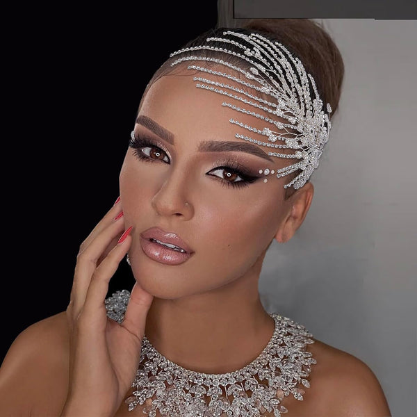 Wedding Headband Crystal Bridal Headpiece, Rhinestone Hair Accessories for Women, Bride and Bridesmaids